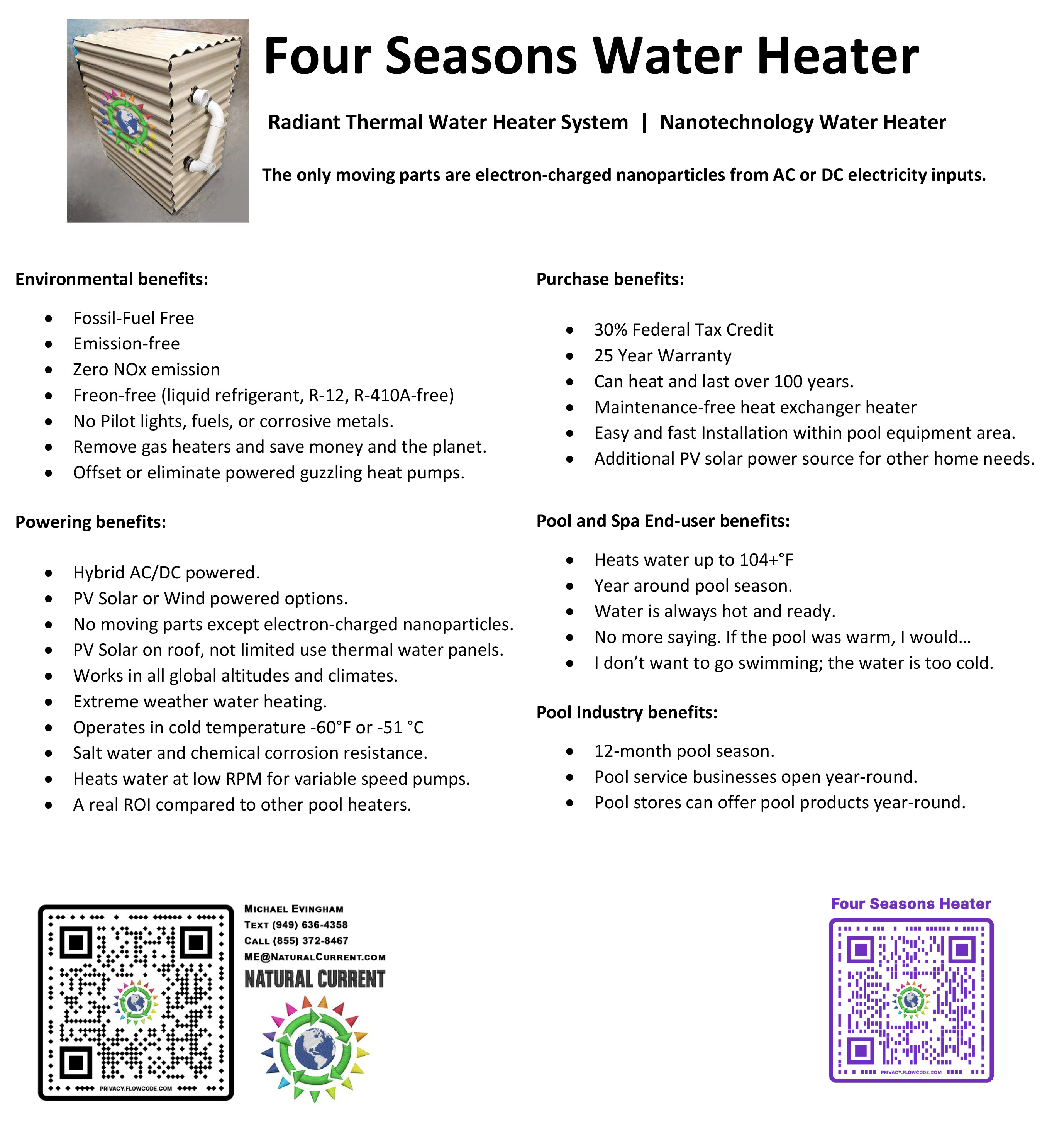 Nanoparticle Water Heater - Natural Current - Michael Evingham